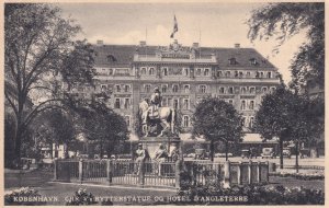 Kobenhavn Hotel D'Angleterre Monument Denmark Antique Postcard