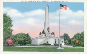 Springfield IL, Illinois - Lincoln Tomb at Old Ridge Cemetery - Linen