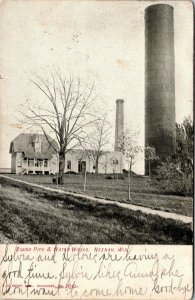 Postcard WIS Neenah Stand Pipe & Water Works Publ. E.C. Kropp, No. 2041 1910 A7