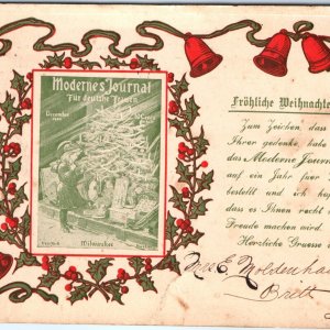 1906 German Magazine Subscription Christmas Gift Postcard Modernes Journal A71