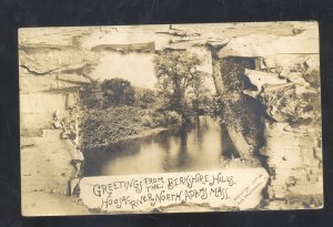 NORTH ADAMS MASSACHUSETTS HOOSAC RIVER BERKSHIRE FALLS REAL PHOTO POSTCARD