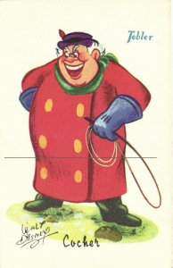 PC DISNEY, TOBLER ADVERTISING, COCHER, Vintage Postcard (b35833)