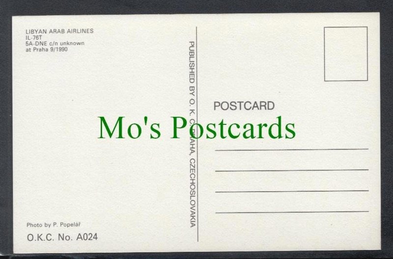 Aviation Postcard - Libyan Arab Airlines Aeroplane SW4183