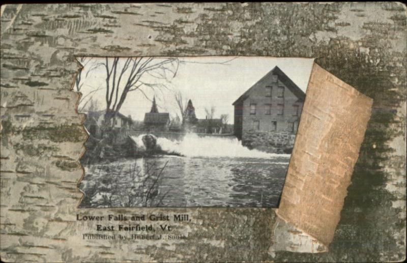 East Fairfield VT Grist Mill c1910 Postcard rpx
