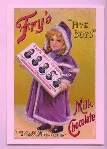 ad1011 - Fry's Five Boys Chocolate good for Girls too - Modern Advert Postcard