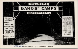 Bangs Camps One Sided Lake Ontario ON Unused Real Photo Postcard F36