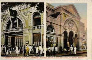 PC CPA MOZAMBIQUE, LOURENCO MARQUES, TEATROS GIL VICENTE, POSTCARD (b20801)