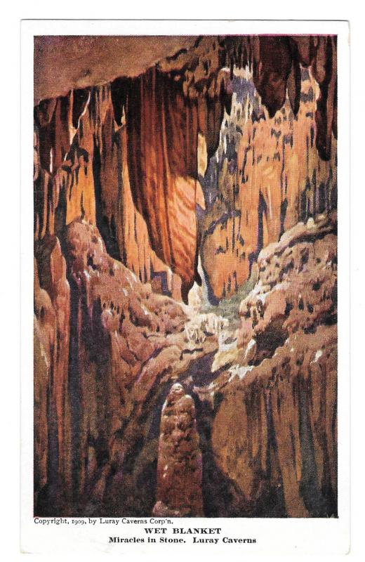 VA Luray Caverns Paintings by J W Hawkins Set of 6 Vintage 1909 Postcard