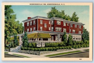 Hendersonville North Carolina Postcard Hendersonville Inn Building 1940 Unposted