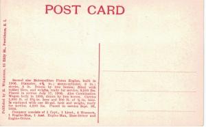 Providence Fire Engine No 19 Plainfield & Rye Streets 1910 Unused sharp RI 