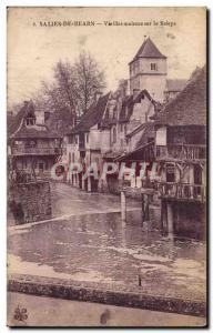 Old Postcard Salies De Bearn Old houses on Saleys