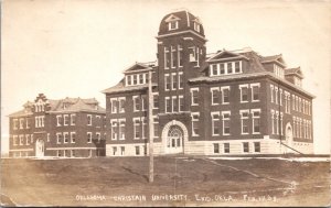 1908 Real Photo Postcard Oklahoma Christian University in Enid, Oklahoma