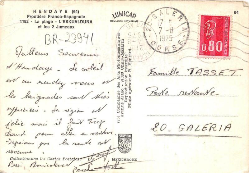 BR23941 Hendaye la plage  france