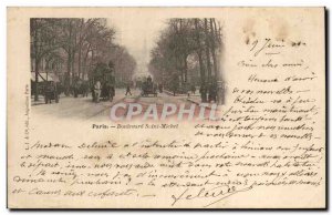 Old Postcard Paris Boulevard Saint Michel