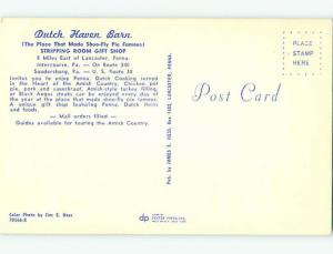 1960's DUTCH HAVEN BARN RESTAURANT Lancaster Intercourse Soudersburg PA v6787