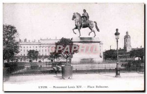 Old Postcard Lyon Monument Louis XIV Place Bellecour