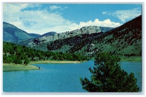 c1960 Fishing Camping Boating Water Skiing Cave Lake Ely Nevada Vintage Postcard