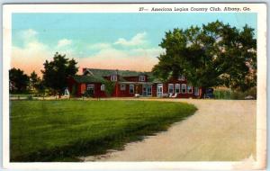 ALBANY, Georgia  GA    AMERICAN LEGION COUNTRY CLUB  c1940s Linen   Postcard
