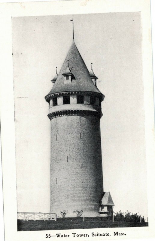 Vintage Postcard MA Plymouth County Scituate Water Tower ~1905 H21