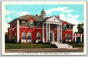 Kansas City Missouri~Stine & McClure Undertaking Co Street View~Vintage Postcard