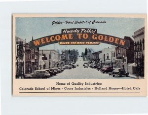 Postcard First Capital of Colorado Golden Colorado USA