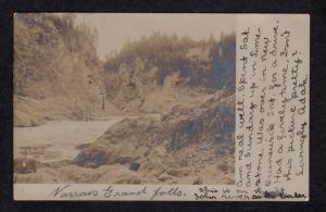 NB Grand Falls New Brunswick Presque Isle Maine to Detroit ME Postcard RPPC RP