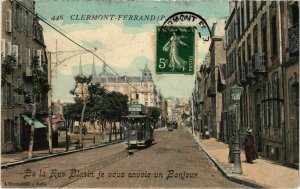 CPA CLERMONT-FERRAND - De la Rue Blatin je vous envois un bonjour (72999)