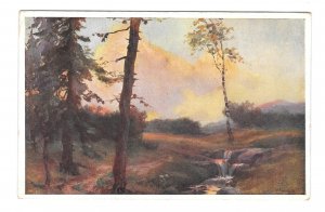 Artist Signed W L? Trees Landscape AK Austria BKWI Serie 720/2 Postcard