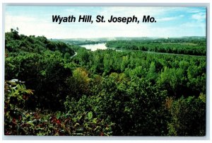 St. Joseph Missouri Postcard Wyath Hill Missouri River Bluffs Exterior View 1960