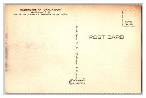 Postcard D. C. Washington National Airport Vintage Standard View Card Airplanes 