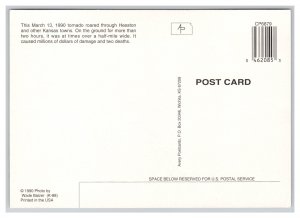 Kansas Tornado Hesston Kansas Postcard Continental View