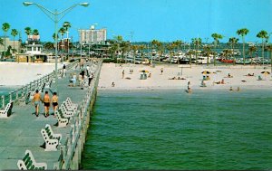 Florida Clearwater Beach Big Pier 60 Looking East 1974