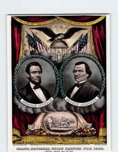 Postcard Abraham Lincoln-Andrew Johnson Presidential Campaign 1864