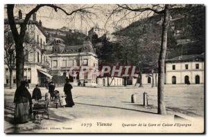 Vienna Postcard Traditional Neighborhood Station and box d & # 39Epargne