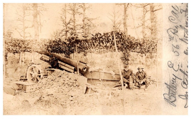 WW 1 Battery E 56th Reg Cal in action on Western Front eft Turn