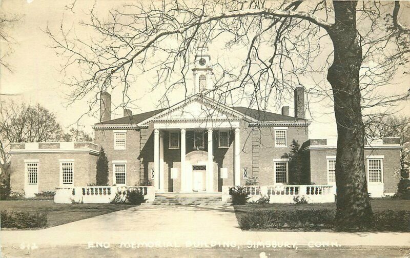 Eno Memorial Building Simsbury Connecticut #512 1939 RPPC Photo Postcard 12243 