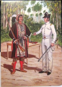 Postcard Military American-Indian Wars Osceola Officer - unposted