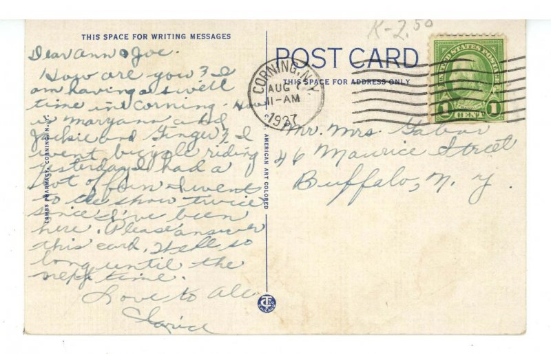 NY - Corning. Corning Glass Works  ca 1937