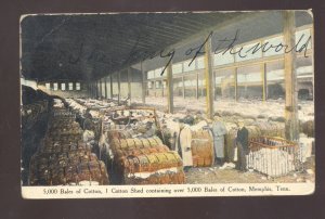 MEMPHIS TENNESSEE 5000 BALES OF COTTON SHED VINTAGE POSTCARD