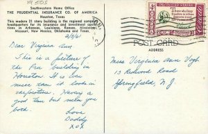 Home Office Houston Texas Prudential Insurance 1950s Postcard 20-1357