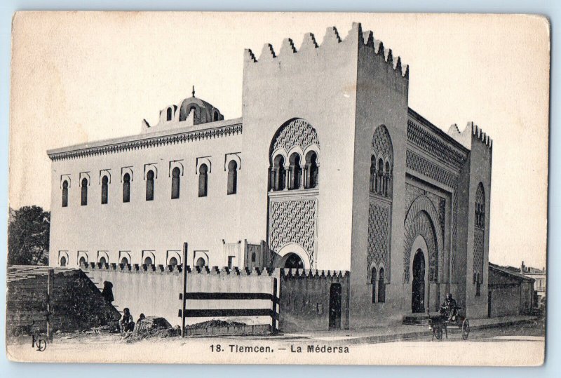 Tlemcen Tlemcen Algeria Postcard At the Medersa c1910 Antique Unposted
