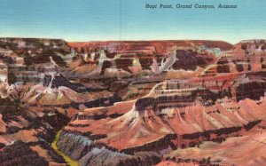 View of Hopi Point Grand Canyon Arizona AZ Vintage Postcard c1930