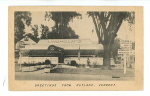 VT - Rutland. Lindholm's Diner ca 1949