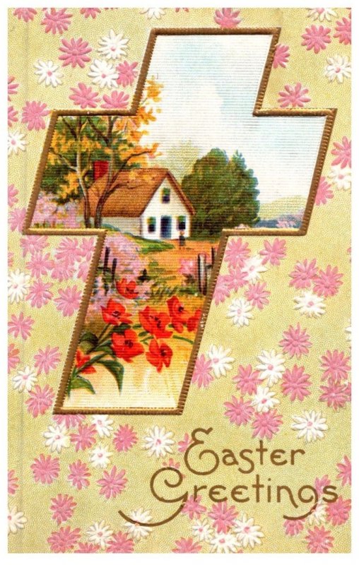 Easter , Cross , farmhouse