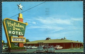 Holiday Inn Hotel Monroe Louisiana la chrome postcard posted #2