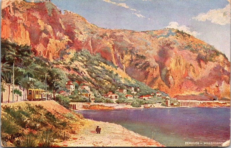 Beaulieu and Villefranche Tucks 7528 Vintage Postcard V55