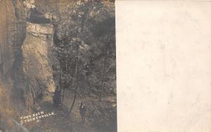 E83/ Steubenville Ohio RPPC Postcard c1910 Town Rock Geology Man