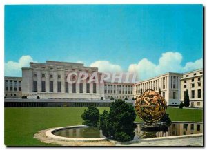 Modern Postcard Geneva Palace of the UN and the sphere Armillary offered by t...