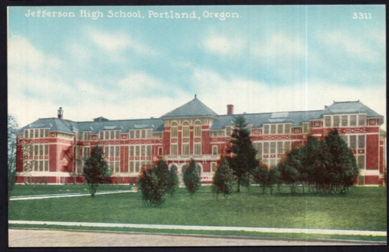 Oregon PORTLAND Jefferson High School - Divided Back