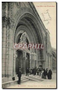 Old Postcard Lourdes Great door of the church of the Rosary